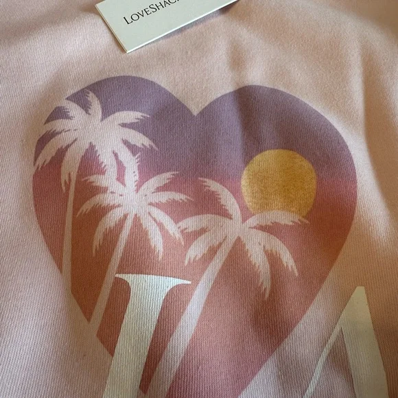 NWT LoveShackFancy Blush Pink Sweatshirt - Picture 8 of 10